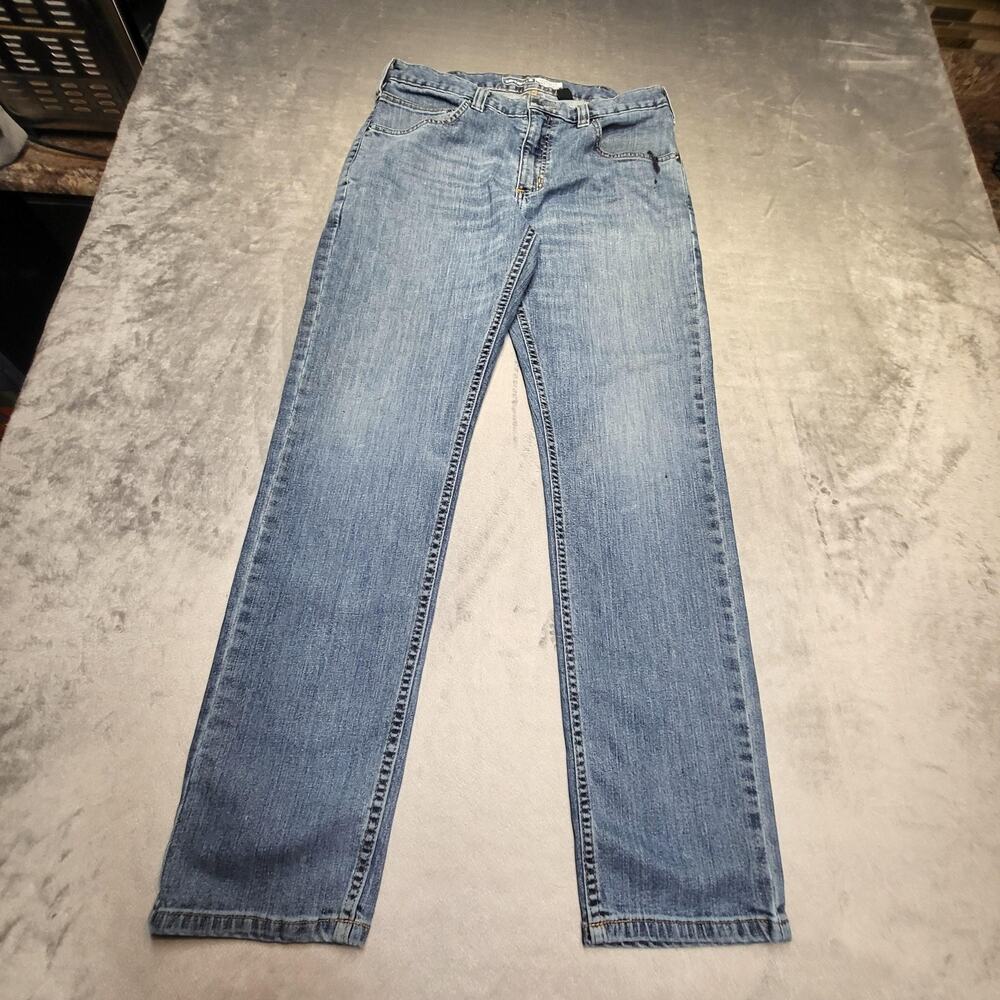 Carhartt Jeans Mens 32x30 Blue Light Wash Relaxed Fit Denim 104960 H42